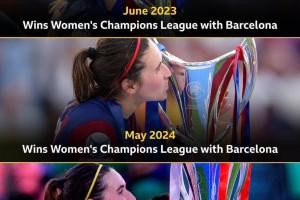 锦鲤阿森纳女足前锋卡尔登泰近5个赛季，4次随队问鼎女足欧冠